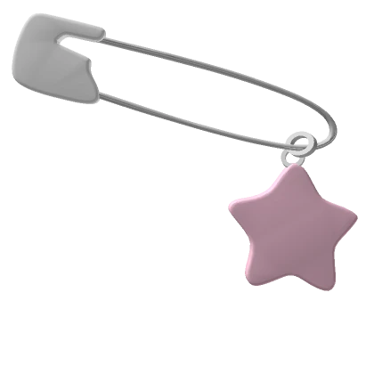 Y2k pink pin star hair clip 