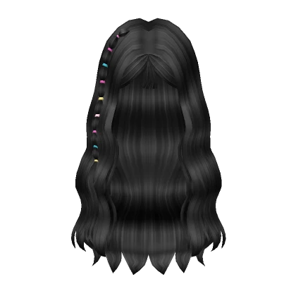 Long Wavy Idol Hair in Black