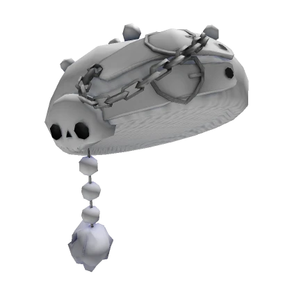 White Skull Chain Beret