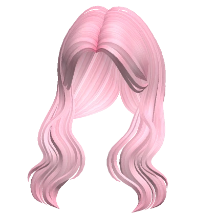 Wavy over the shoulder hair in Pink