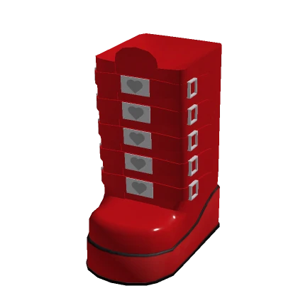 3.0 Left High Thigh Red Boot (Korblox)