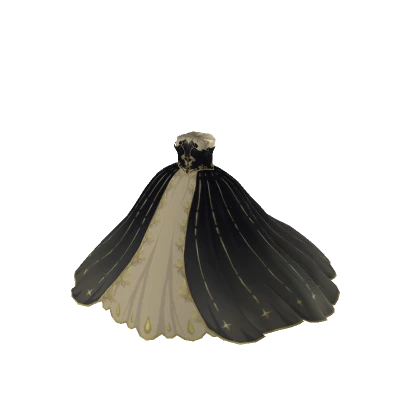 off-the-shoulder gown in gradient black