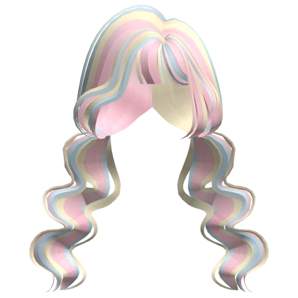 Cute Layered Kpop Idol Pigtails in Confetti