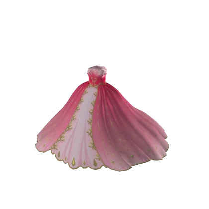 off-the-shoulder gown in gradient pink