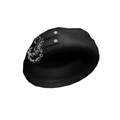 Black Chain Heart Beret