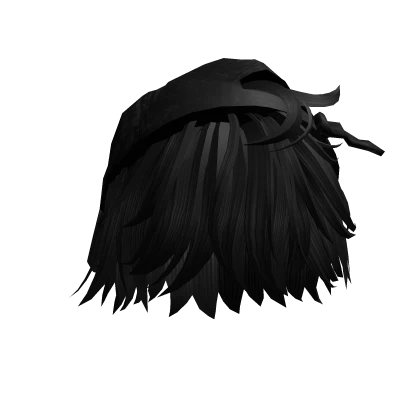 Black Messy Hair With Y2K Cap