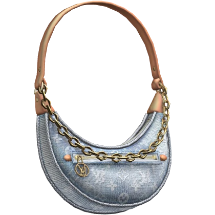 Luxury Designer Purse ( Blue Denim Print V3 )