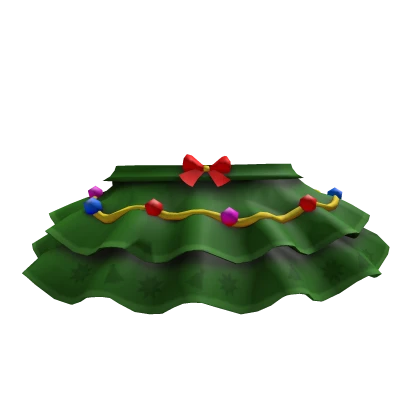 Cute Christmas tree ruffled skirt 3.0