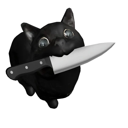 Cat with Knife