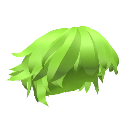 Green  Spiky Hair