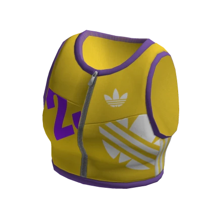 adidas Basketball Zip-Up Crop Yellow & Purple