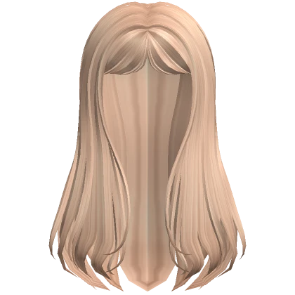 Straight Long Curtain Bangs Hair ( Blonde )