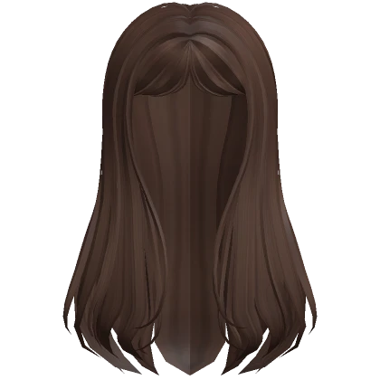 Straight Long Curtain Bangs Hair ( Brown )