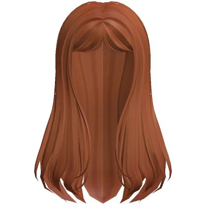 Straight Long Curtain Bangs Hair ( Ginger )