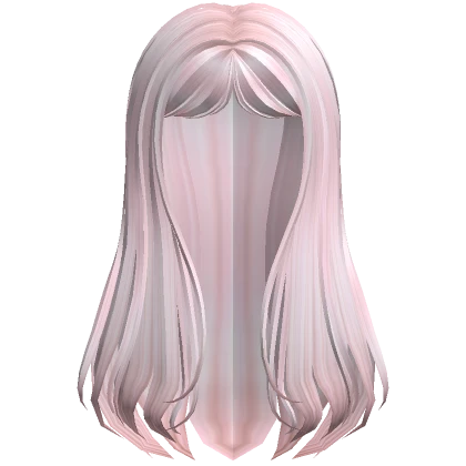 Straight Long Curtain Bangs Hair ( Pink )