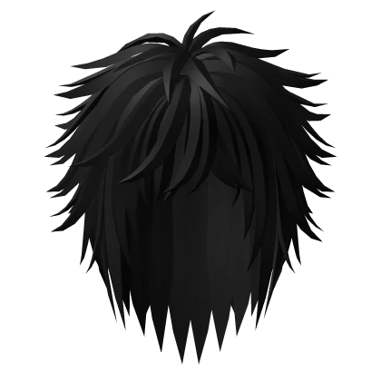 Long Spiky Punk Harajuku Scene Boy Hair in Black