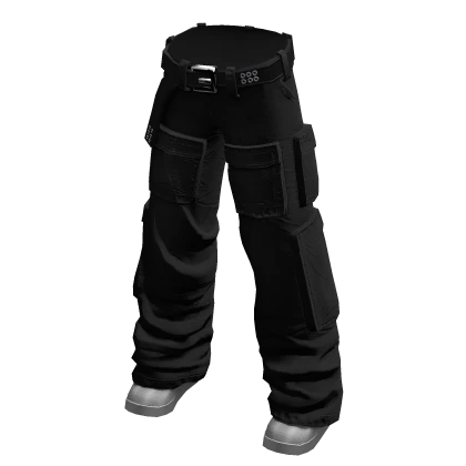 Y2K Straight Leg Cargoes Black