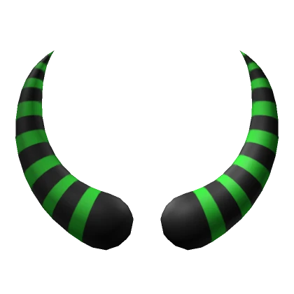 Green Striped Monster Horns