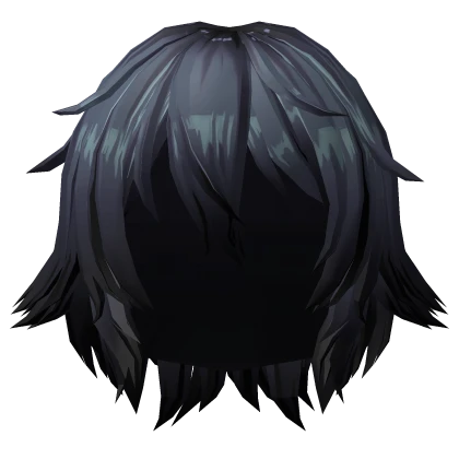 Dark Blue Anime Wolf Cut