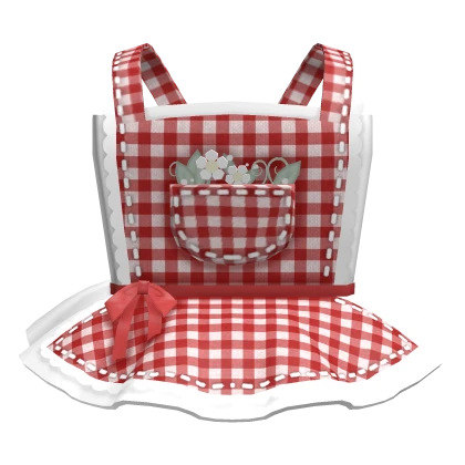 ♡ Red Summer Gardening Apron