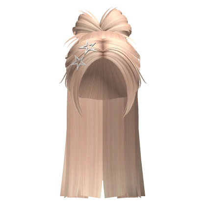 star interlude bun long hair w star clips -blonde