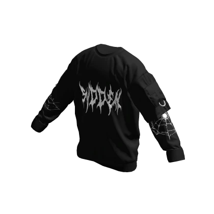 Black Y2K Layered Web SVDDEN Shirt