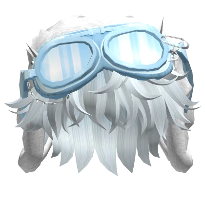 Light Blue Cool Boy Hair w/ Y2K Goggles Ushanka