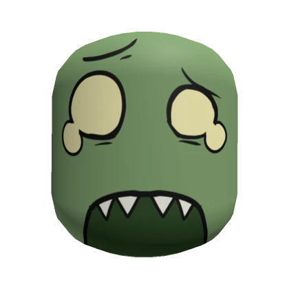 Yawning Zombie Face [ Moss Green ]