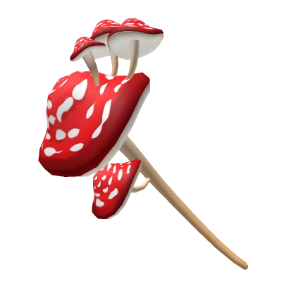 Tall Mushroom Cool Red Spotted Staff