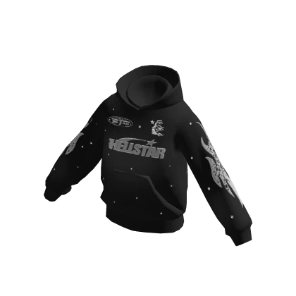 Designer Star Hoodie Black