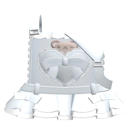 ♡ ┊ cute brown bear overalls in blue