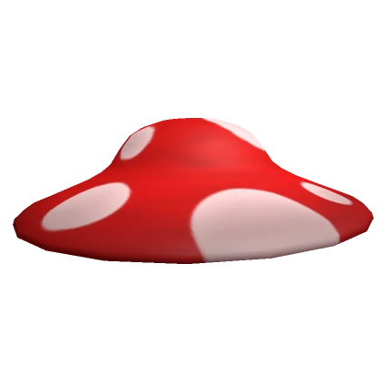 Red Wide-Brimmed Mushroom Cap