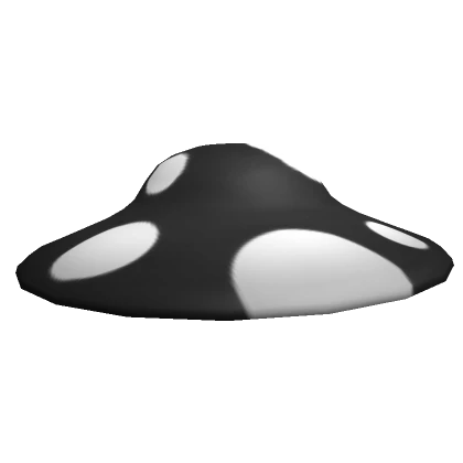 Black Wide-Brimmed Mushroom Cap