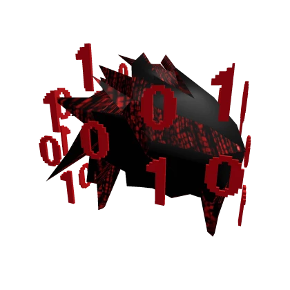 [ANIMATED] GLITCHED RED HACKER BINARY CODE HAIR