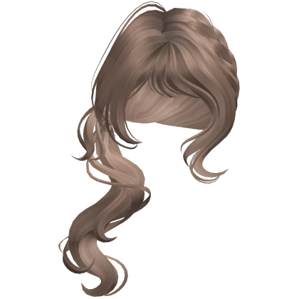 ♡ igari girl side ponytail braid in milktea brown