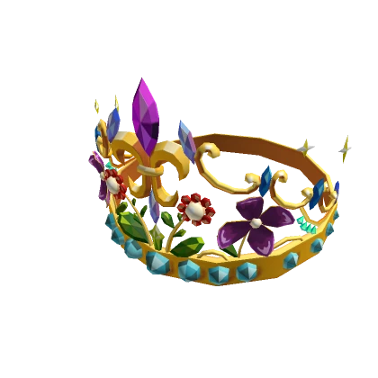 Colored crystal crown