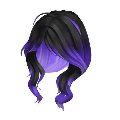 Wavy Anime Lush Layered Hair Black to Purple