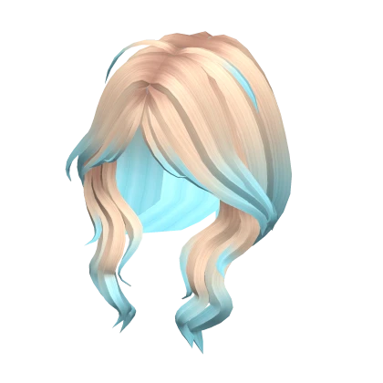 Wavy Anime Lush Layered Hair Blonde to Blue