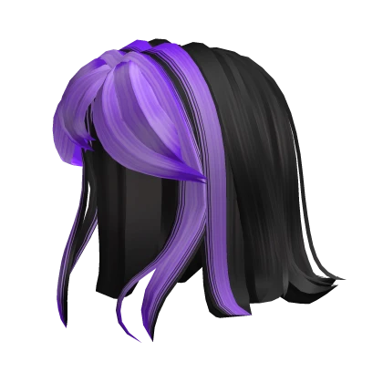 Purple & Black Short Y2K Popular Layered Hair