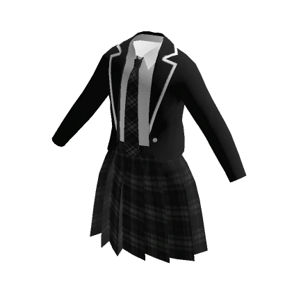 Anime School Dress - Black