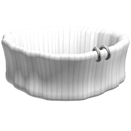 Simple Pierced White Turtleneck