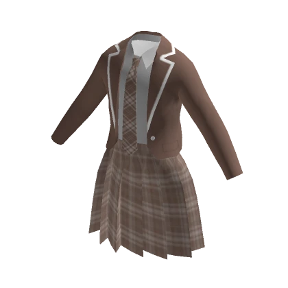 Anime School Dress - Brown