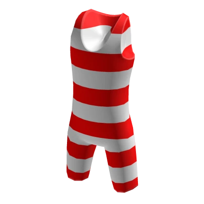 Classic Vintage Orange Stripe Bathing Suit