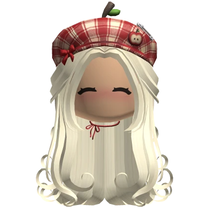 pastel blonde igari hair w beret necklace face