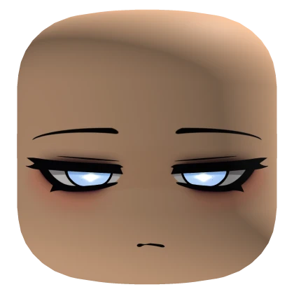 "Don't Even Ask" Face With Glowing Blue Eyes