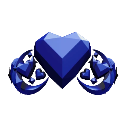 Midnight Navy Tiara of Hearts