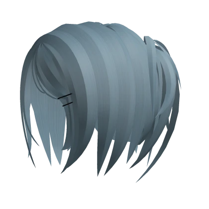 y2k messy grunge spiky bun hairstyle blue 