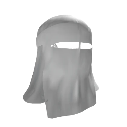White Hijab Niqab with Nose string
