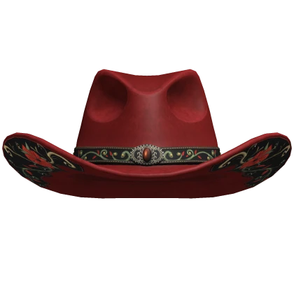 Cowboy Hat Red Large Fancy Western Fedora Ohio