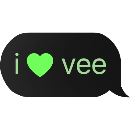 i heart vee dandy's world text